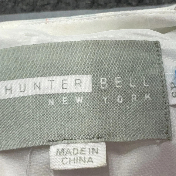 Anthropologie Hunter Bell NYC Kukka Digital Fit & Flare Dress Watercolor Size 6P - Picture 7 of 9